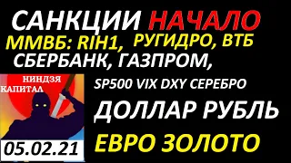 САНКЦИИ,Курс доллара,Курс рубля,евро,золото,серебро,нефть,РТС,ММВБ:ВТБ,Русгидро,Сбербанк,ГМК,Газпром