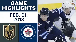 NHL Game Highlights | Golden Knights vs. Jets – Feb. 1, 2018