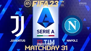 FIFA 23 Juventus vs Napoli | Serie A 2023 | PS4 Full Match
