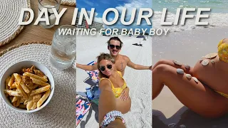 spend a day with us as we wait for baby!! (beach, house updates, trying things to induce labor)