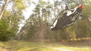 Electric VTOL flying through the forest