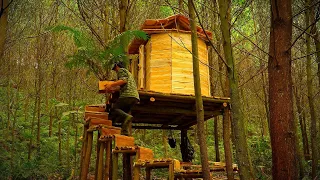 Great High Shelters for Wilderness Life | Carpenter 10 Years Design 17 Days Crafts - bushcraft