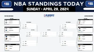 NBA PLAYOFF 2024 BRACKETS STANDING TODAY | NBA STANDING TODAY as of APRIL 28, 2024 | NBA 2024 RESULT