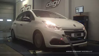 Peugeot 208 1.6 bluehdi 75cv Reprogrammation Moteur @ 127cv Digiservices Paris 77 Dyno