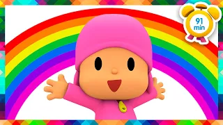 🌈 POCOYO ENGLISH - The Rainbow (Learn the 7 Colors)  91min Full Episodes |VIDEOS &CARTOONS for KIDS