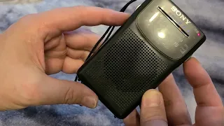 Pocket FM/AM radio SONY ICF-S12 Made in Japan (demo)