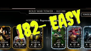 Kold War Tower 182 with golds (no tower equipment) 3 JADES on 180! MK Mobile