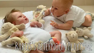 Afternoon Routine With A Newborn & 3 Months Old Baby🧸Reborn Feeding & Changing Video| emilyxreborns