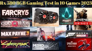 Rx 580 8gb Gaming test in best 10 games in 2023