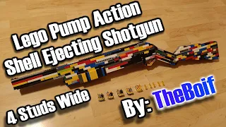 Lego 4 Stud Wide, Shell Ejecting Pump Action Shotgun (World's First)