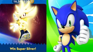 Sonic Dash Update - Super Silver New Character Event | 66 Characters Unlocked Android Gameplay Run