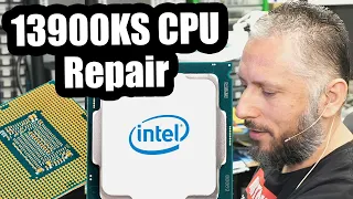 Intel 13900KS 24 Core CPU Repair - Unknown components Ripped during Delidding