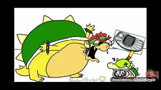 Bowser jr pidiéndole una consola a Bowser