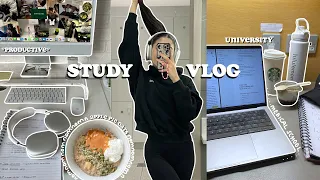 STUDY VLOG ✨| what I eat, library study sesh, assignments, unboxing, desk accessories + more