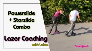 How to do Star slide & Powerslide on inline skates. Lazer Coaching with Lukas from Melbourne