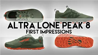 Altra Lone Peak 8 First Impressions | Nice detailed improvements compared to the Lone Peak 7
