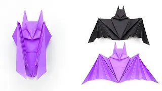 Оригами на Хэллоуин ЛЕТУЧАЯ МЫШЬ / Origami bat paper