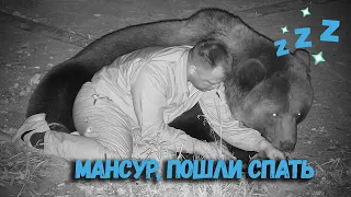 Как Андрей Мансурчика спать укладывал в избушку🐻🏠