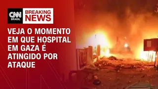 Veja o momento em que hospital em Gaza é atingido por ataque | CNN 360º