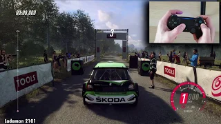 SKODA Fabia R5 (  Leaderboard ToP50 ) - Dirt Rally 2.0 - PS4 dualshock 4 controller