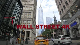 Driving Downtown - Wall Street 4K - Financial District 4K - Lower Manhattan -  New York City 4K USA