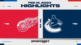 NHL Highlights | Red Wings vs. Canucks - February 13, 2023