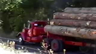 David Hull Hauling Load of Logs With his 1951 Mack LF Logging Truck Sep, 2004