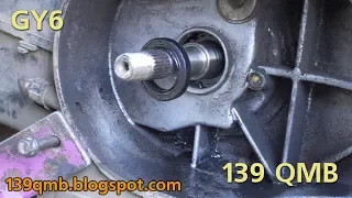 Замена левого сальника коленвала 139qmb How-to Replace left oil seal GY6