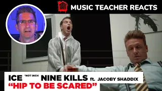 Music Teacher REACTS TO Ice Nine Kills ft. Jacoby Shaddix "Hip To Be Scared" | MUSIC SHED EP 144