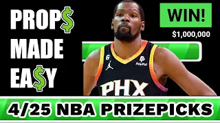 4/25/23 NBA PRIZEPICKS PLAYER PROP PICKS / PROPS MADE EASY