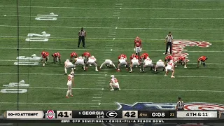 Georgia takes the lead in final minute and Ohio State SHANKS game winning field goal