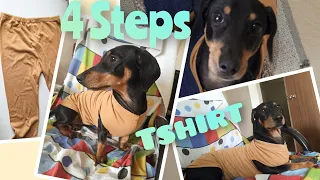 DIY Easy Dog Tshirt from a Pant/Legging