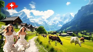 Lauterbrunnen 🇨🇭Heavenly Beautiful Village in Switzerland - Walking Tour Engelberg Lake Trubsee