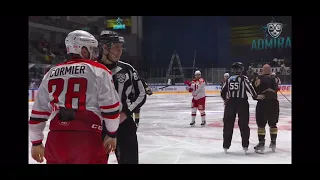 Марк Верба (Адмирал) и Патрис Кормье (Автомобилист) Хоккейные Драки Грубость КХЛ Hockey Fights