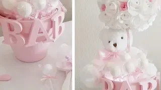 BABY SHOWER| LIGHT UP TEDDY BEAR CENTERPIECE DIY DECOR