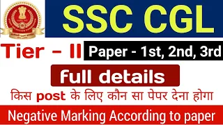 ssc cgl tier 2nd Paper 1st Paper 2nd and paper 3rd full information in Hindi | ssc cgl 2022 pattern