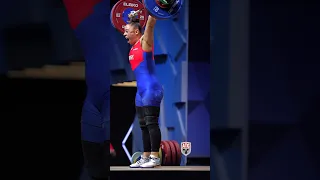 Solfrid Koanda (87kg 🇳🇴) 117kg / 258lbs Snatch 🥇! #snatch #weightlifting #slowmotion