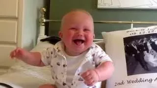 Baby laughing and chuckling