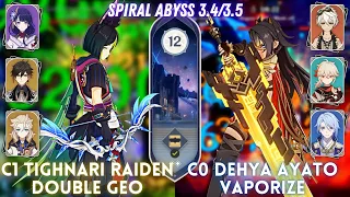 C1 Tighnari Double Geo & C0 Dehya Ayato Vape | Spiral Abyss 3.4/3.5 - Floor 12 - 9⭐