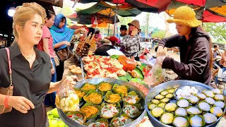 Best Countryside Street Food in Cambodia - Fish Amok, Sour Fruit, Palm Cake, Shrimp, Dessert, & More