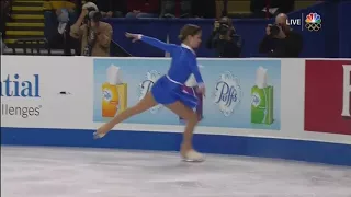 Yuliya Lipnitskaya - huge 3F pre-rotation