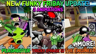 New Funky Friday Update! Animation Showcase (Tricky Phase 5, Peashooter & The Engineer Animation!)