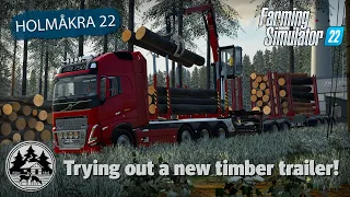 HAULING LOGS TO THE SAWMILL! | FS22 | Forestry | Holmåkra 22 | Timelapse | E09