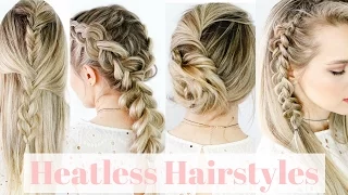 Heatless Hairstyles On Straight Hair! - KayleyMelissa