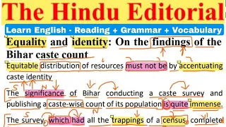 The Hindu Editorial - How to Read English  - Learn English Through Reading Newspaper