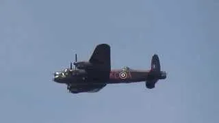 Flypast RAF BBMF Avro Lancaster at Wageningen 05-05-2014