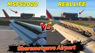 Microsoft Flight Simulator 2020 + Google Maps vs Real landing at Sheremetyevo Airport!