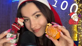 Asmr 100 Christmas 🎄 triggers in 10 minutes for sleep and relax 😴#sleep #asmr