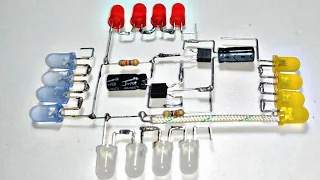 Super Led Flasher Circuit With Bc547 Transistor👍🙏