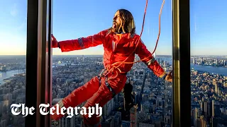 Jared Leto becomes first person to legally scale New York’s Empire State Building